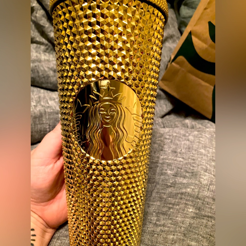NWT Starbucks Gold Studded Tumbler